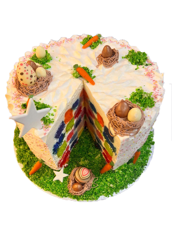 Buy Freshly Baked Easter Rainbow Cake Online | Fab Cakes