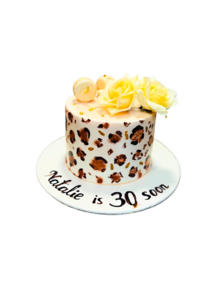 Leopard Print Celebration Cake
